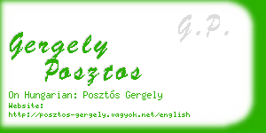 gergely posztos business card